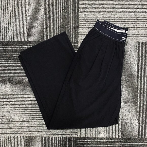 ALO Yoga Black Relaxed Tailored Pants Minimalist Athleisure Staple (Regular)🖤🤩 - Picture 3 of 7